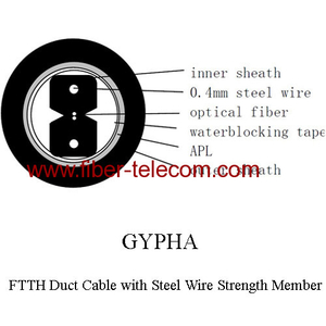 GYPHA-2B6 FTTH Duct Cable 2 Core with Steel Wire Strength Member