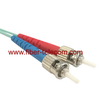 ST to ST OM3 Duplex AQUA Fiber Patch Cord