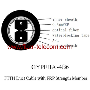 GYPFHA-4B6 FTTH Duct Cable 4 Core with 0.5mm FRP Strength Member