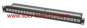 CAT.6 UTP Patch Panel 1U 24 ports with RJ45 keystone jack