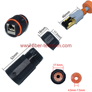 IP68 Coupler RJ45 To RJ45 (CAT6A) TJ02WP06A