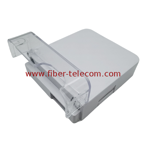 2 Ports FTTH Terminal Box with Transparent Dust Cover TJ01E2C12