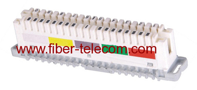 10 pair Disconnection Module with lable cream color