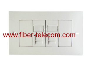 2-port UK Type Flat Faceplate